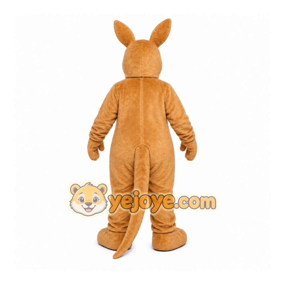 Brown Kangaroo Mascot Costume with Custom Logo Brown Kangaroo Mascot Costume with Custom Logo