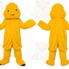 Yellow Octopus Mascot Costume with Custom Logo