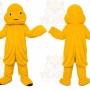 Yellow Octopus Mascot Costume with Custom Logo