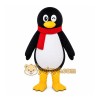 Black Penguin Mascot Costume with Custom Logo