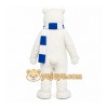 White Bear Mascot Costume with Custom Logo White Bear Mascot Costume with Custom Logo