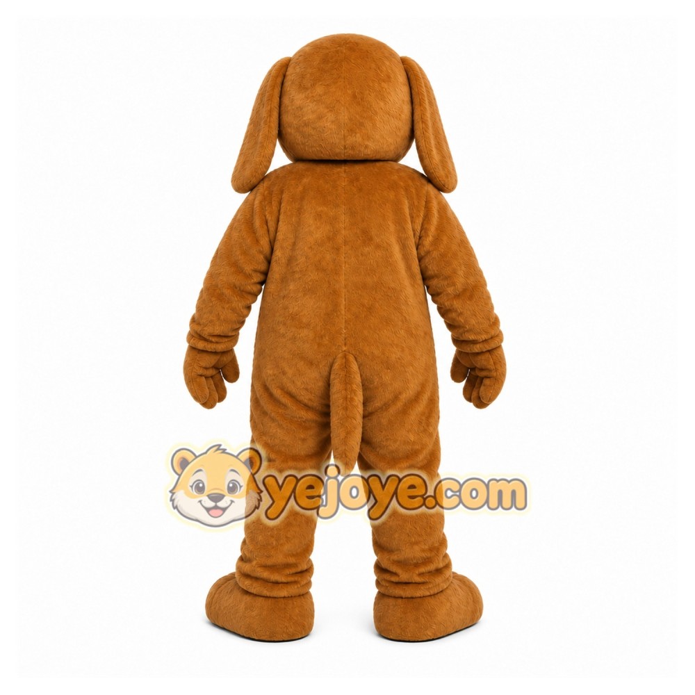 Brown Dog Mascot Costume with Custom Logo