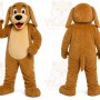 Brown Dog Mascot Costume with Custom Logo