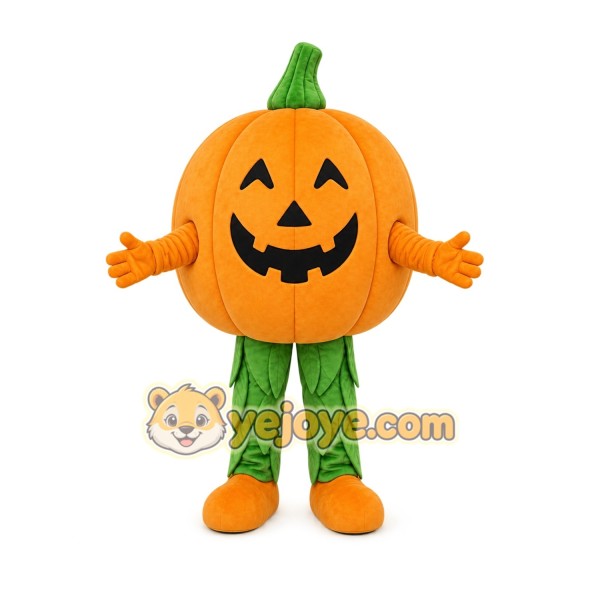 Orange Pumpkin Mascot Costume with Custom Logo Orange Pumpkin Mascot Costume with Custom Logo