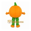 Orange Pumpkin Mascot Costume with Custom Logo