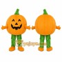 Orange Pumpkin Mascot Costume with Custom Logo