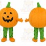Orange Pumpkin Mascot Costume with Custom Logo