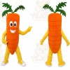 Orange Carrot Mascot Costume with Custom Logo