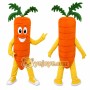 Orange Carrot Mascot Costume with Custom Logo