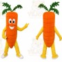 Orange Carrot Mascot Costume with Custom Logo
