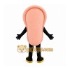 Pink Ear Mascot Costume with Custom Logo