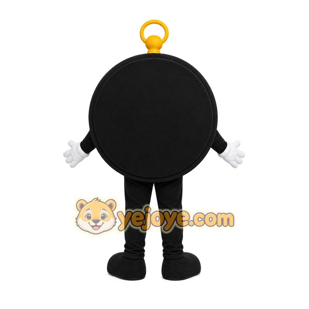 Black Compass Mascot Costume with Custom Logo Black Compass Mascot Costume with Custom Logo