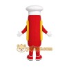 Red Hotdog Mascot Costume with Custom Logo Red Hotdog Mascot Costume with Custom Logo