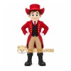 Red Cowboy Mascot Costume with Custom Logo