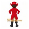 Red Cowboy Mascot Costume with Custom Logo