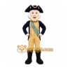 Colonial Man Mascot Costume with Custom Logo