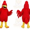 Red Bird Mascot Costume with Custom Logo