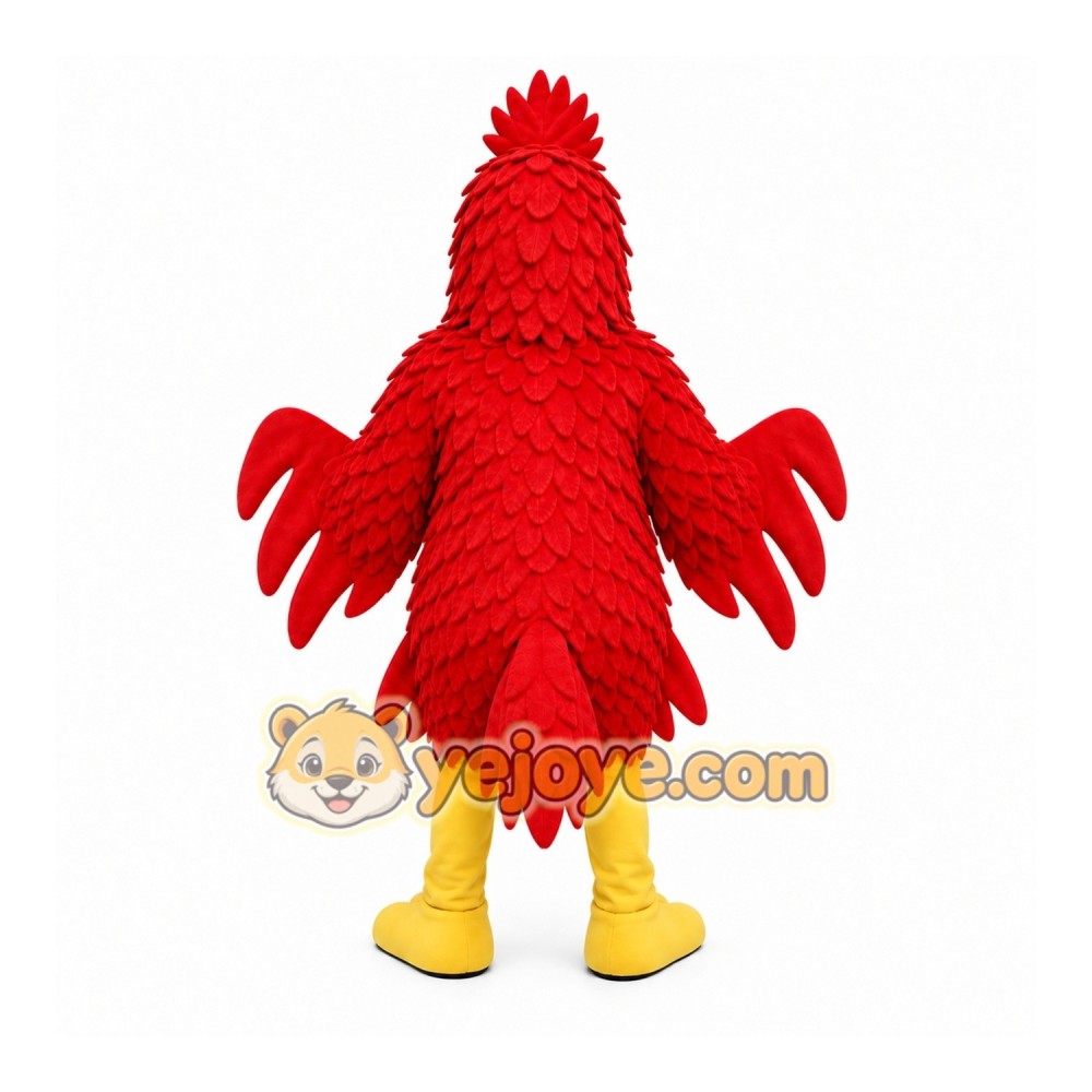 Red Bird Mascot Costume with Custom Logo