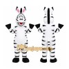 White Zebra Mascot Costume with Custom Logo White Zebra Mascot Costume with Custom Logo