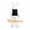 White Rabbit Mascot Costume with Custom Logo White Rabbit Mascot Costume with Custom Logo