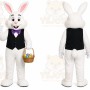White Rabbit Mascot Costume with Custom Logo