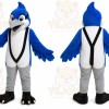Blue Bird Mascot Costume with Custom Logo