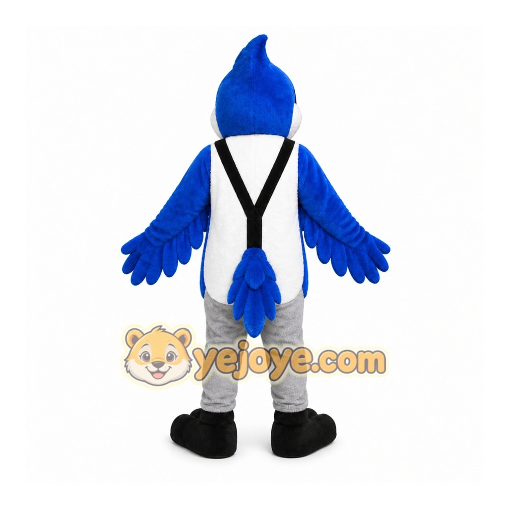 Blue Bird Mascot Costume with Custom Logo