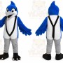 Blue Bird Mascot Costume with Custom Logo