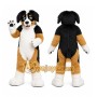 Black Dog Mascot Costume with Custom Logo