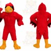 Red Bird Mascot Costume with Custom Logo