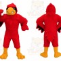 Red Bird Mascot Costume with Custom Logo