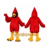 Red Bird Mascot Costume with Custom Logo