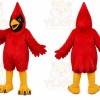 Red Bird Mascot Costume with Custom Logo