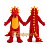 Red Dragon Mascot Costume with Custom Logo Red Dragon Mascot Costume with Custom Logo