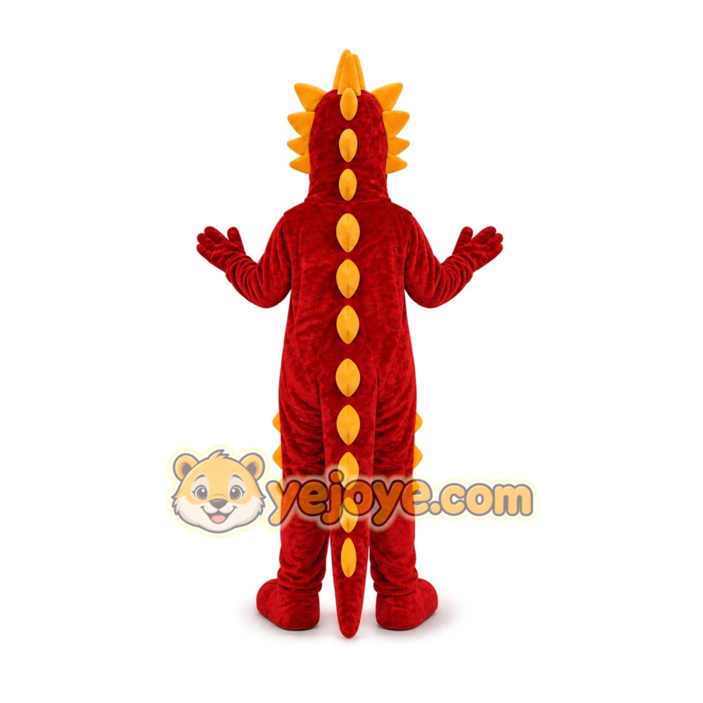 Red Dragon Mascot Costume with Custom Logo Red Dragon Mascot Costume with Custom Logo