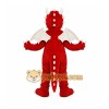 Red Dragon Mascot Costume with Custom Logo Red Dragon Mascot Costume with Custom Logo