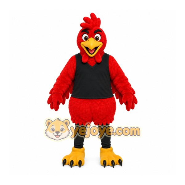 Red Bird Mascot Costume with Custom Logo