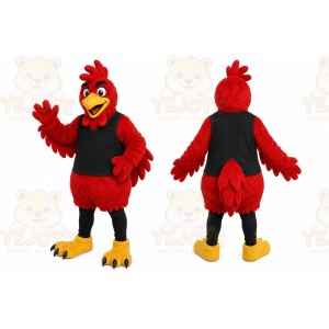 Red Bird Mascot Costume with Custom Logo