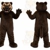 Brown Bear Mascot Costume with Custom Logo