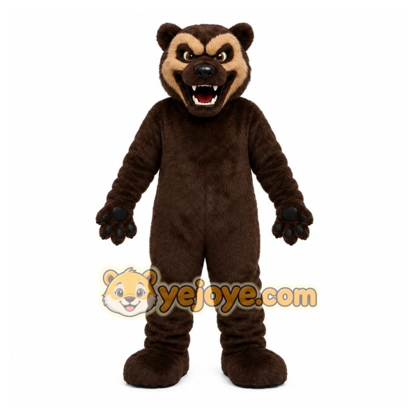 Brown Bear Mascot Costume with Custom Logo Brown Bear Mascot Costume with Custom Logo
