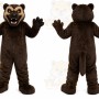 Brown Bear Mascot Costume with Custom Logo