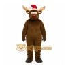 Brown Reindeer Mascot Costume with Custom Logo Brown Reindeer Mascot Costume with Custom Logo