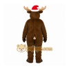 Brown Reindeer Mascot Costume with Custom Logo Brown Reindeer Mascot Costume with Custom Logo