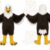 Black Eagle Mascot Costume with Custom Logo