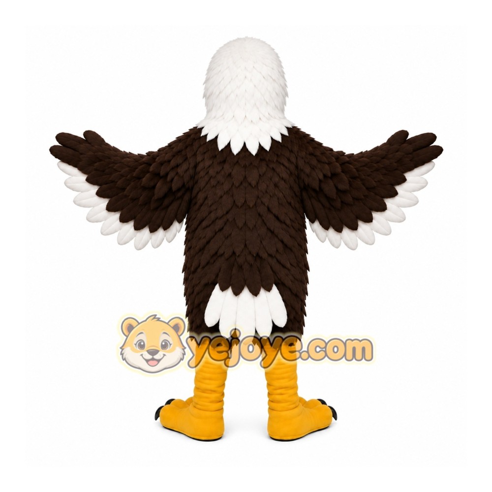 Black Eagle Mascot Costume with Custom Logo Black Eagle Mascot Costume with Custom Logo