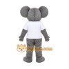 Gray Koala Mascot Costume with Custom Logo
