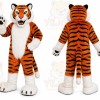 Orange Tiger Mascot Costume with Custom Logo