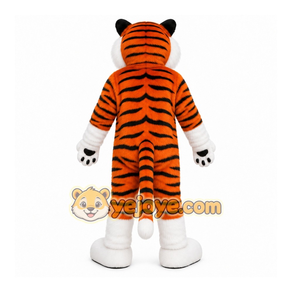 Orange Tiger Mascot Costume with Custom Logo Orange Tiger Mascot Costume with Custom Logo