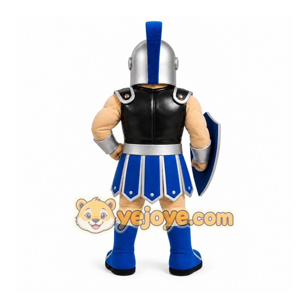 Blue Roman Warrior Mascot Costume with Custom Logo Blue Roman Warrior Mascot Costume with Custom Logo