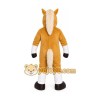 Brown Horse Mascot Costume with Custom Logo